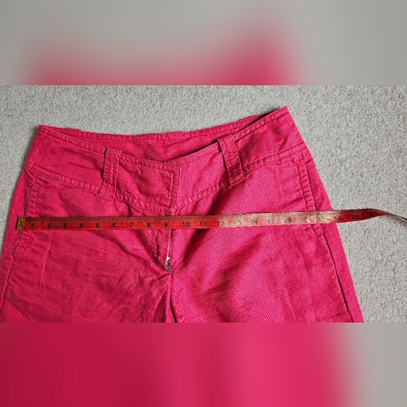 J. Crew Wide Leg Gaucho Cropped Pants, Coral, Linen Blend, Sz 6 - Picture 3 of 9